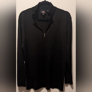 Men's Black Half-Zip Sweater